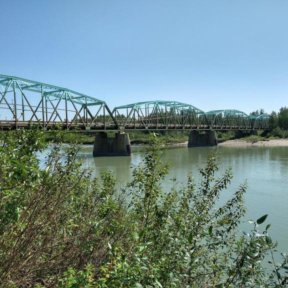 Highway 33 crossing the Athabasca river