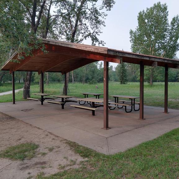 A picnic shelter at Carburn Park