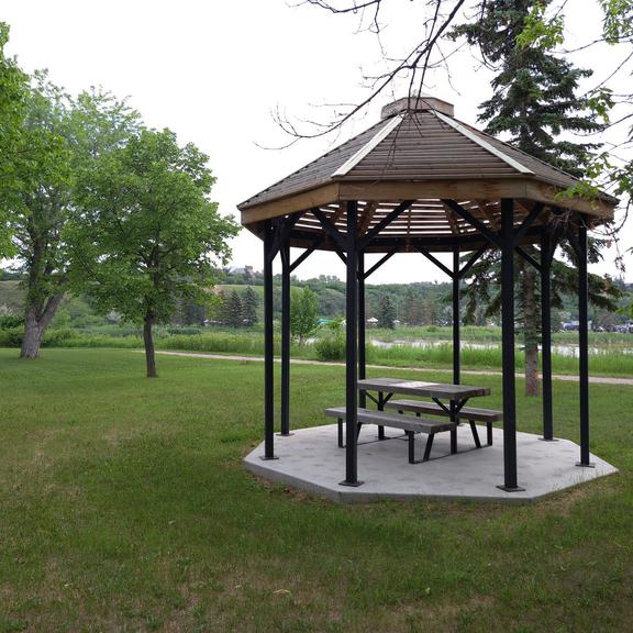 Picnic shelter in Lions Park in Moose Jaw Saskatchewan
