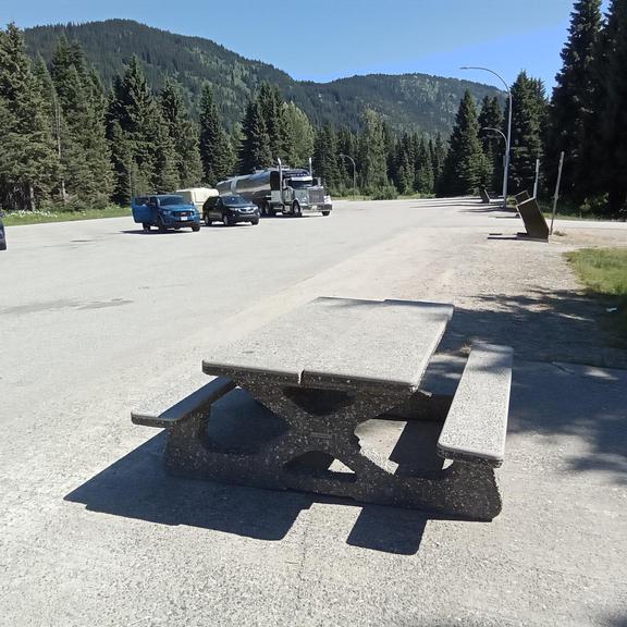 Picnic table at Britton Creek Rest Area