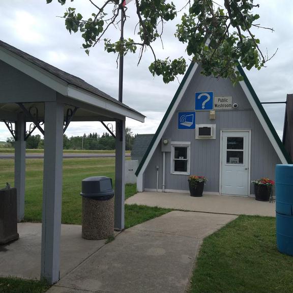 The washrooms at the Wolseley Rest Area