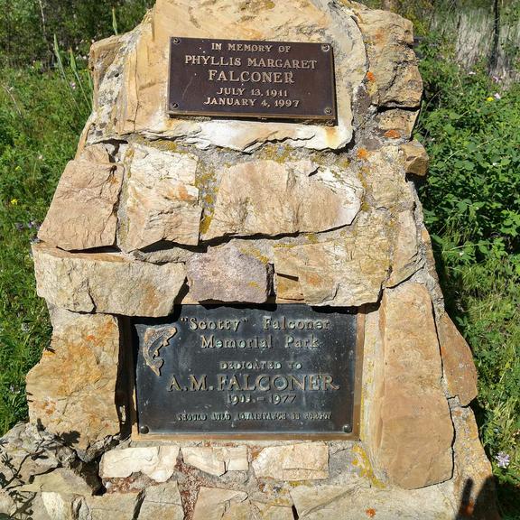 Dedication plaque at Lillian Lake