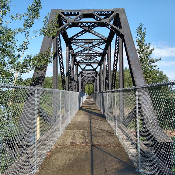 Rail bridge at Wallace Centennial Park