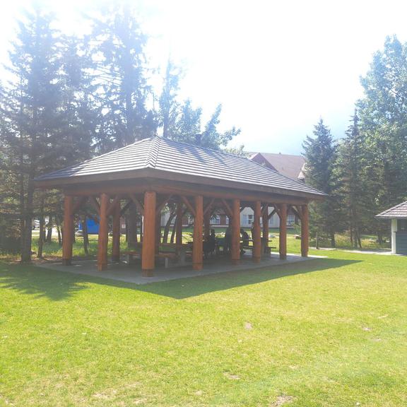 Picnic shelter at Banff's Recreation Grounds