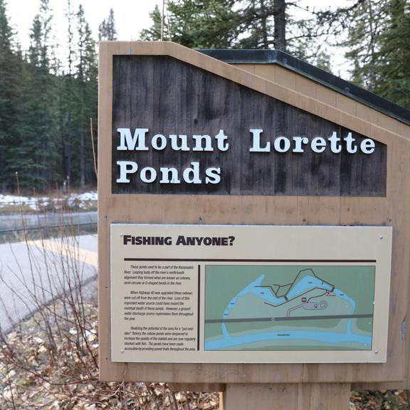 Sign at Mount Lorette Ponds