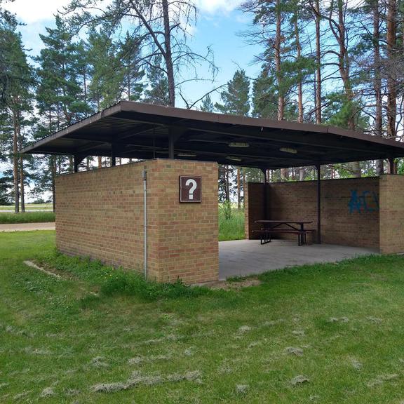 Picnic shelter at Camp Hughes