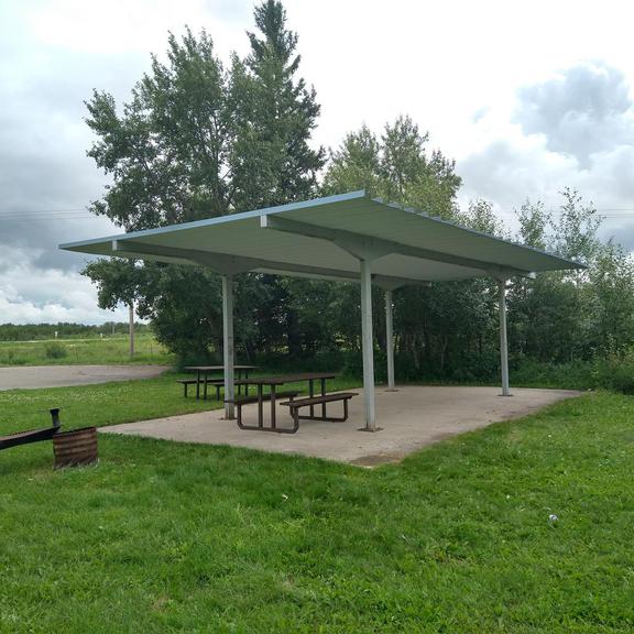 Picnic shelter at Broadview Recreational Site