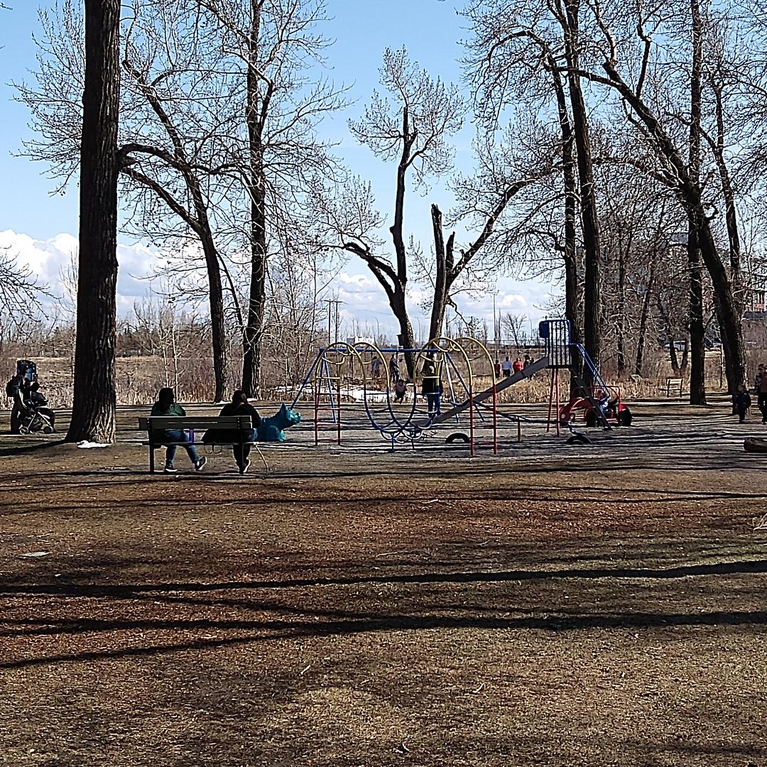 Playground at Pearce Estate Park in Calgary