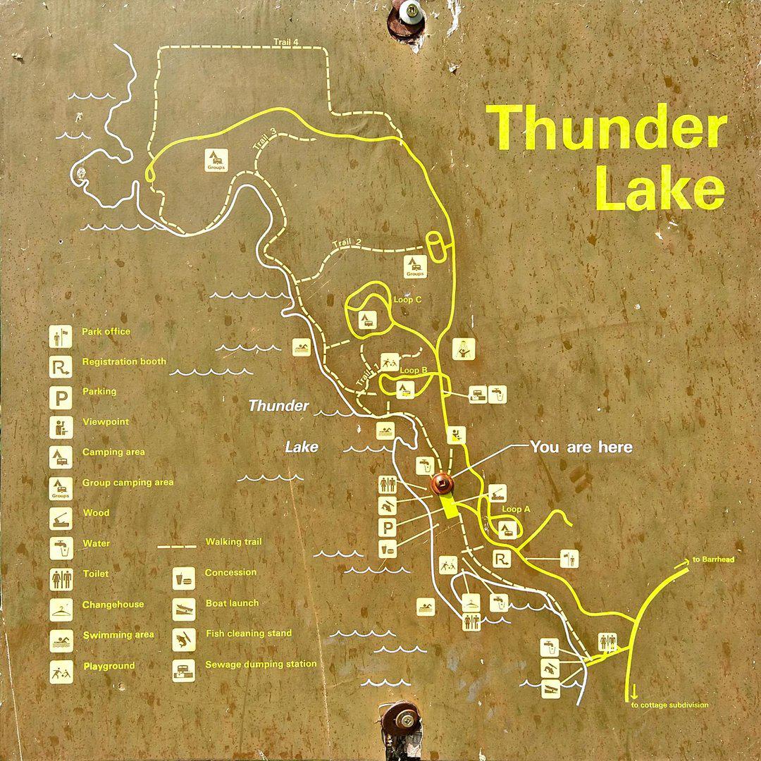 Map of Thunder Lake Provincial Park